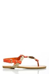 Weaved Strap Sandal in Peach