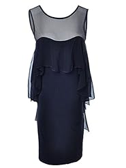 Peplum Flowy Tiered Sheer Bodycon Dress 