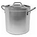 Deep Stockpot & Lid 17ltr | Professional Cookware from Genware - Aluminium Stock Pot, Large Saucepan, Stew Pot