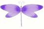 10" Medium Purple Crystal Dragonfly Decorations - dragonflies hanging nylon nursery bedroom girls room ceiling wall decor, wedding birthday party baby bridal shower