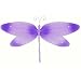 10" Medium Purple Crystal Dragonfly Decorations - dragonflies hanging nylon nursery bedroom girls room ceiling wall decor, wedding birthday party baby bridal shower