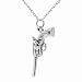 Sterling Silver Hand Gun Necklace