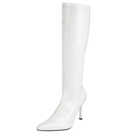 Funtasma by Pleaser Womens Lust-2000 Boot,White Stretch Patent,10 M