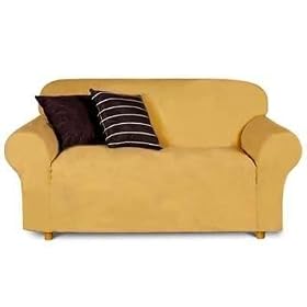 Small Sofa Slipcover Regular Style- Canvas Soft Weave- Latte