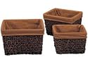 Neu Home 24468 Organize It All Set of 3 Twist Square Baskets