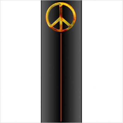 Copper Garden Stake 12 in Peace