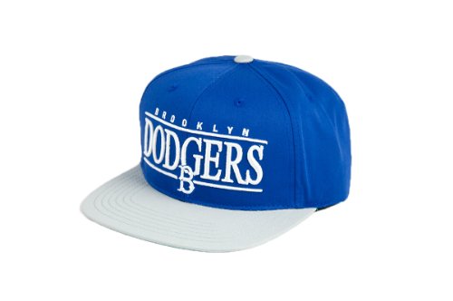 MLB Men's Brooklyn Dodgers Nineties Snapback Cap (Blue/Grey, Adjustable)