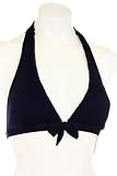 JUICY COUTURE Women's Y23449 Peck Navy Solid Halter Bra Bikini Top