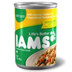 Iams Chunks with Savory Chicken and Vegetables Marinated in Gravy Canned Dog Food