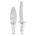 Wilton Flower Cake Knife and Server Set- Stainless Steel/ Acrylic