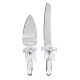 Wilton Flower Cake Knife and Server Set- Stainless Steel/ Acrylic