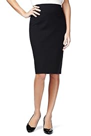 Knee Length Textured Pencil Skirt