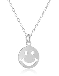 Bing Bang Smiley Face Pendant Necklace, 18"
