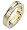 18 Karat Yellow Gold and Titanium Designer Princess Cut Diamond Wedding Band - 12.5