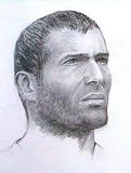 Zinadine Zidane, Drawing by Lev Avagyan, Original
