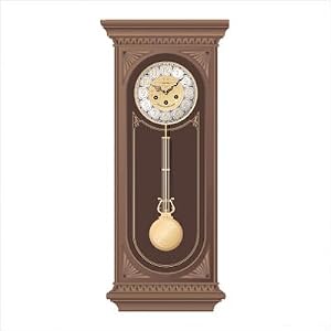 Emblem Brown Wall Clock with Triple Chime