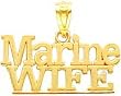 14K Gold Marine Wife Charm