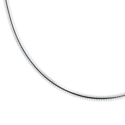 Karat Platinum 2mm Omega Chain Necklace, 18