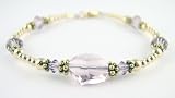 2 Piece Bracelet & Earring SET: 14K Gold Swarovski Crystal Handmade Beaded Bracelets June Alexandrite June Birthstones