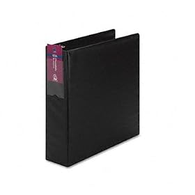 Durable Slant Ring Reference Binder With Label Holder, 2 Capacity, Black