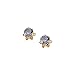 14K Yellow Gold 4 MM Amethyst Teen Earring Studs