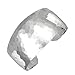 Sterling Silver Rhodium Plated Hammered Wide