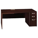 Bush Furniture Quantum 72-Inch Right-Hand Desk with Pedestal, Harvest Cherr ....