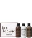 philosophy | just because | chocolate scented shower gel trio