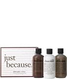 philosophy just because chocolate scented shower gel trio