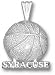 Syracuse Orange Solid Sterling Silver ''SYRACUSE'' Basketball Pendant