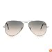 Ray-Ban RB3025 Aviator Large Metal Sunglasses,Shiny Silver Frame/Grey Gradient Lens,58 mm
