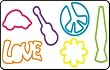 Retro Original Zany Bandz Rubber Band Bracelets - 24 Bands