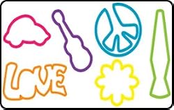 Retro Original Zany Bandz Rubber Band Bracelets - 24 Bands