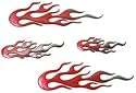 Flammen Aufkleber Flammenaufkleber Flames Autoaufkleber Carsticker Car Sticker Heck 16 V Emblem Schriftzug Exterieur 3D Auto rot
