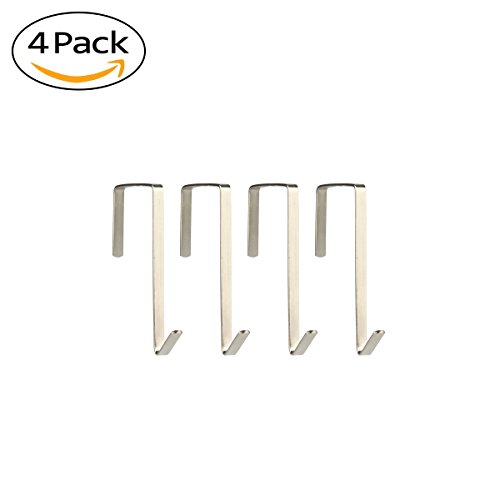 ZKOO Hanging Hooks Over Door Hooks for Kitchen, Bathroom, Bedroom and Office (4 Pack)