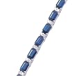 14K White Gold Sapphire and Diamond Bracelet