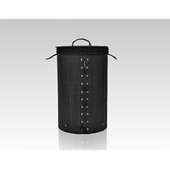 Bambus W�schebox W�schekorb / 75L / Schwarz