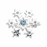 Aqua Crystal Snowflake Pin