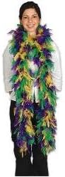 Mardi Gras Purple Green Gold Boa W/ Tinsel 6ft by DPPC