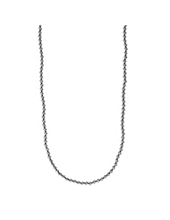 14KT White Diamond Cut Bead Necklaces Length = 20