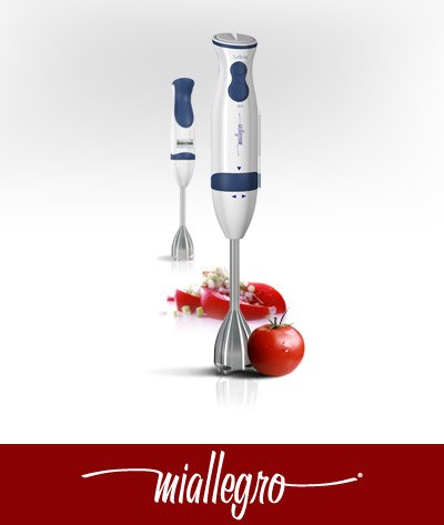 Miallegro 9090 Mitutto 550-Watt Immersion Hand Blender, Professional-style Miallegro 9090 Mitutto 550-Watt Immersion Hand Blender, Professional-style