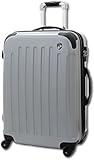 TSAロック搭載 スーツケース キャリーバッグ newFK10371 アルミホワイト SS型(1～3日用)マット加工ファスナー開閉タイプ