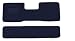 A Set of Truck / Van / SUV Plush Carpet Floor Mats - 1 Front and 1 rear runner - Navy Blue