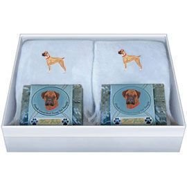 Double Gift Box with Boxer Ears Down Soap and Towel