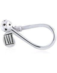 Bling Jewelry Sterling Silver Golf Ball and Club Key Ring