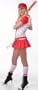 6Pc Player Incl Cap, Dress, Belt, Gloves, Socks And Inflatable Bat