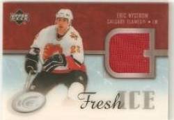 2005-06 Upper Deck Ice Fresh Ice Glass #FIEN Eric Nystrom - Calgary Flames (Piece of Authentic Jersey ) (Hockey Cards)