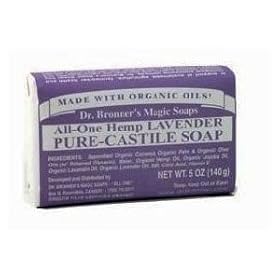 Dr. Bronner - Organic Lavender Soap Bar, 5 oz bar soap
