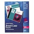 Avery&reg; CD/DVD White Matte Jewel Case Inserts for Color Laser Printers, 15/pack