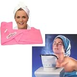 Health & Personal Care : Steam Facial By Kaz With Pink Turbie Twist Hair Towel As Seen On Tv.
